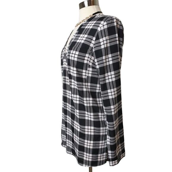 Michael Michael Kors Long Sleeve Blouse M V-Neck Dressy Tunic Medium NWOT - Picture 3 of 7